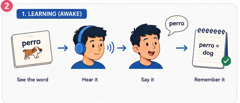Learning a language while sleeping