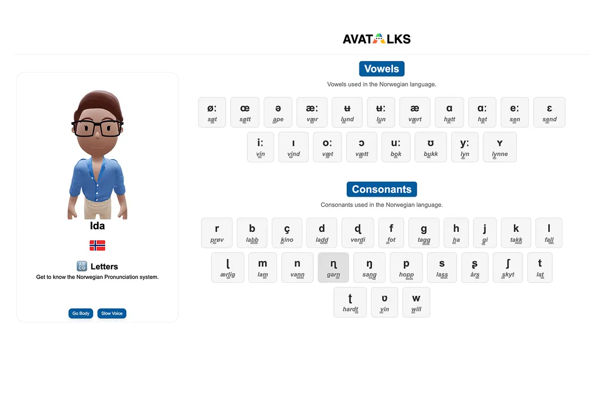 Avatalks-norwegian-language-alphabet