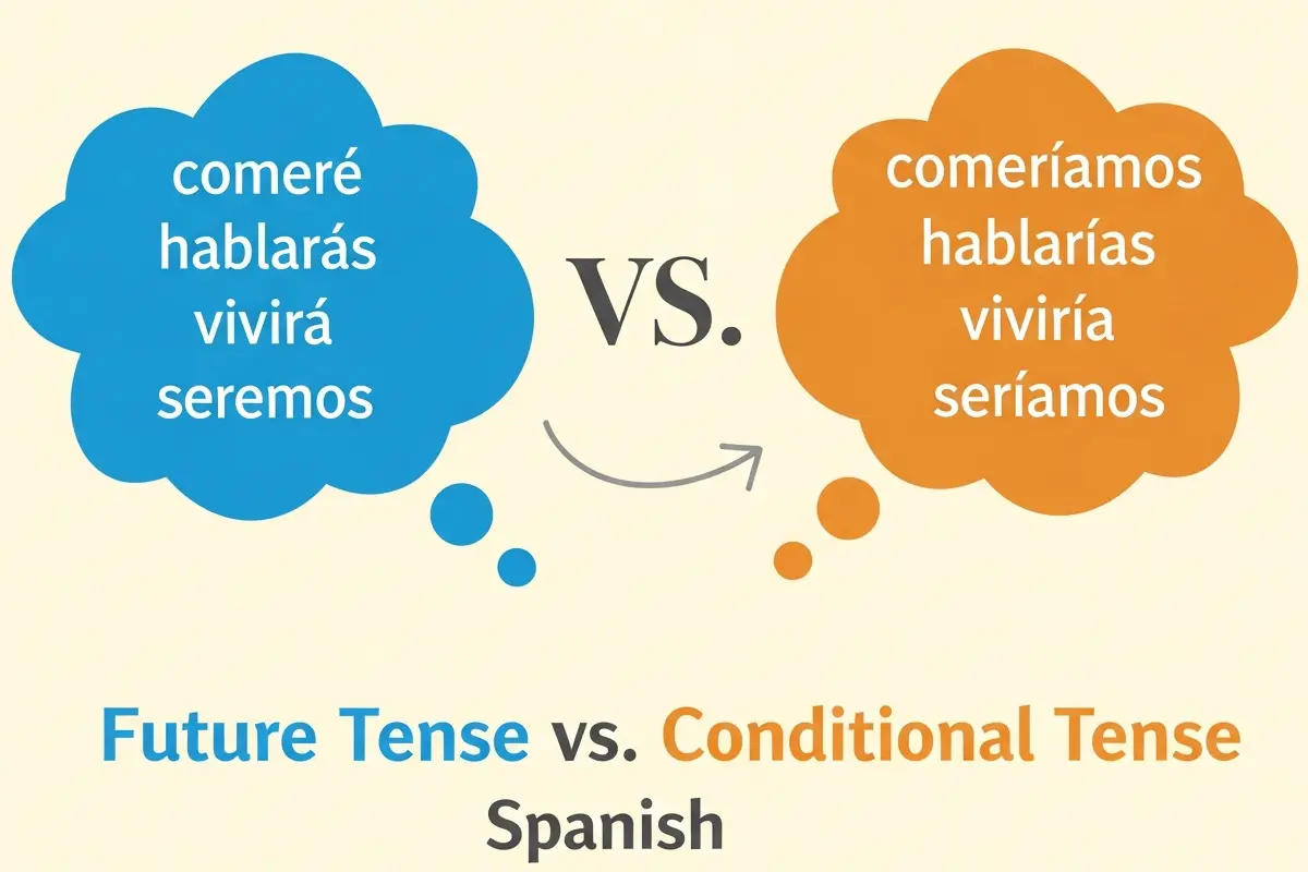 Future tense vs conditional tense in Spanish