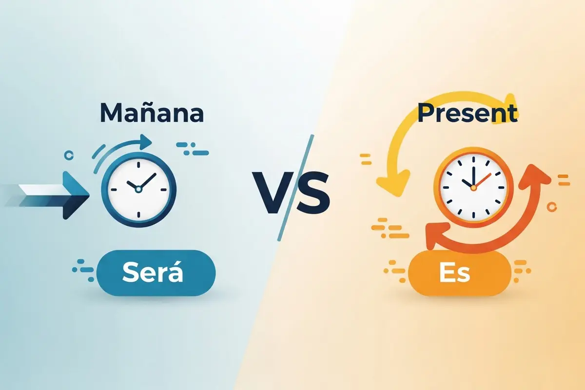 Future tense vs present tense in Spanish