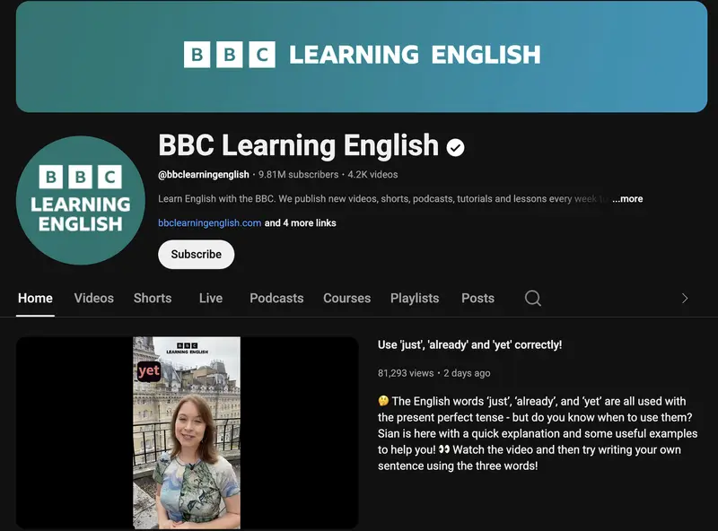 BBC Learning English YouTube