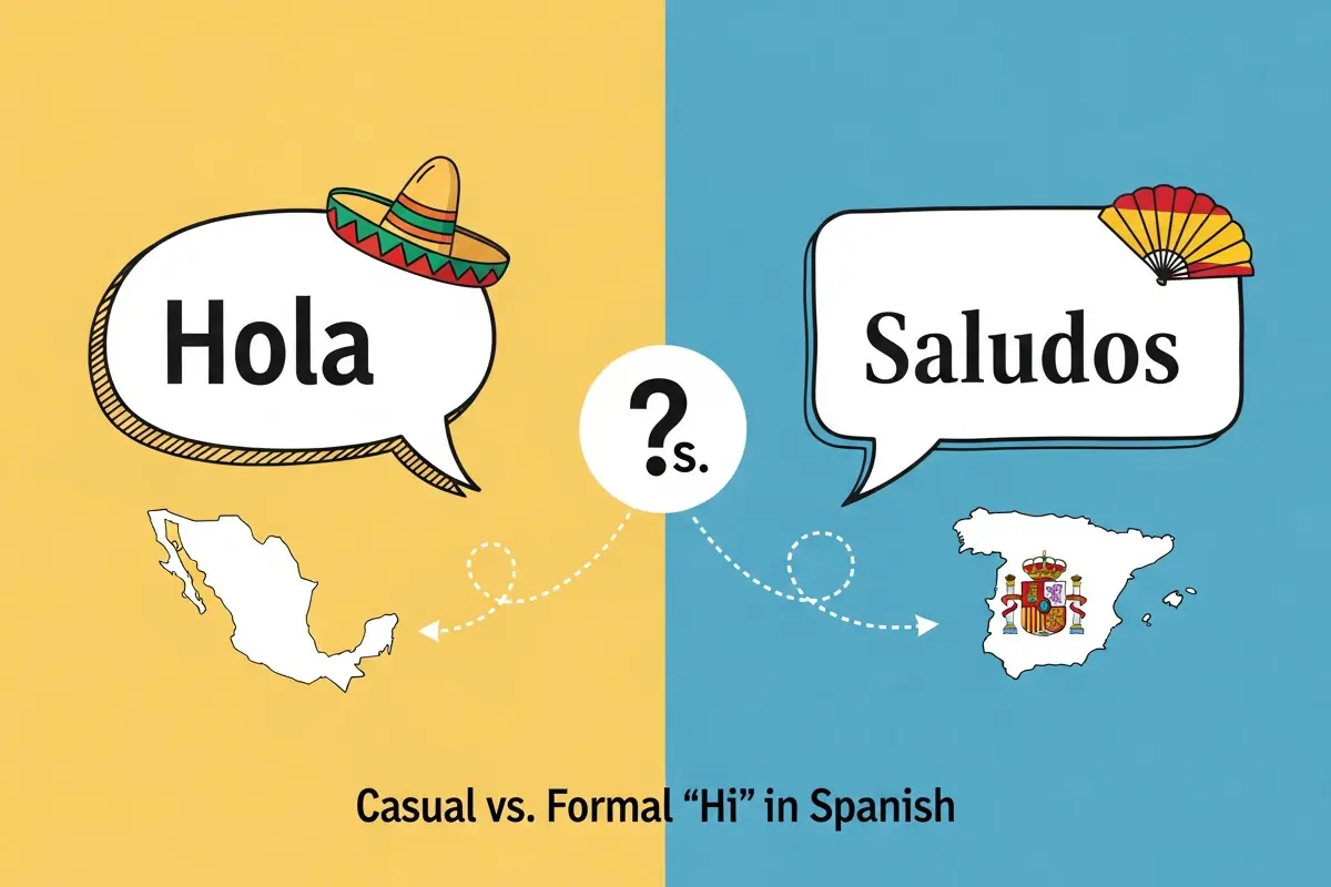 Casual vs formal hi in Spanish for Mexico and Spain