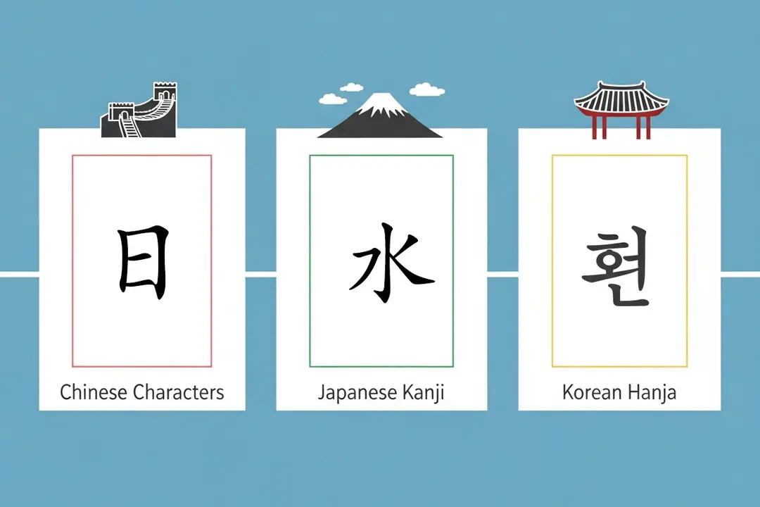Chinese Characters vs Japanese Kanji vs Korean Hanja