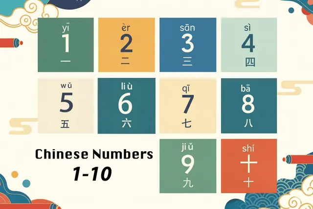 Chinese Numbers 1-10: Characters, Pinyin & Hand Signs