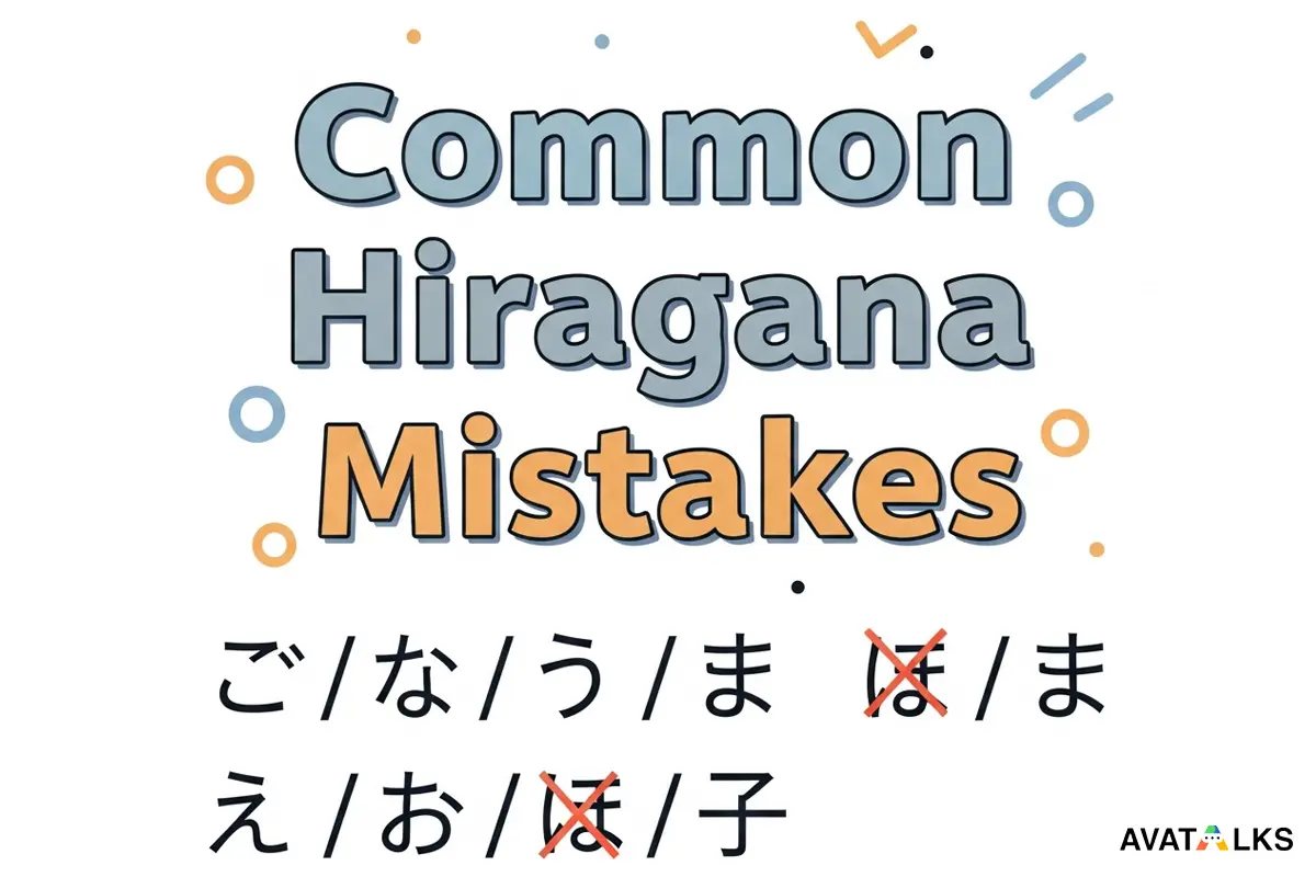 Common hiragana mistakes