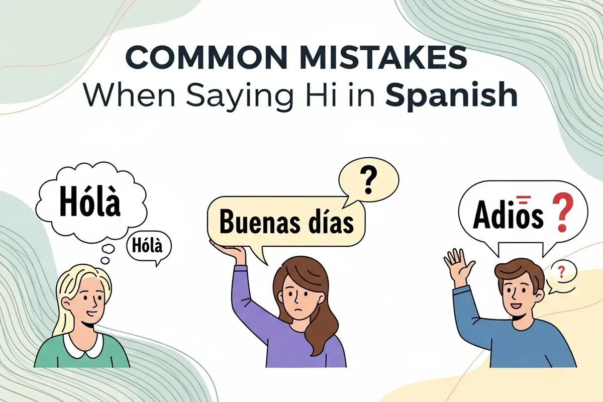 Common mistakes when saying hi in Spanish