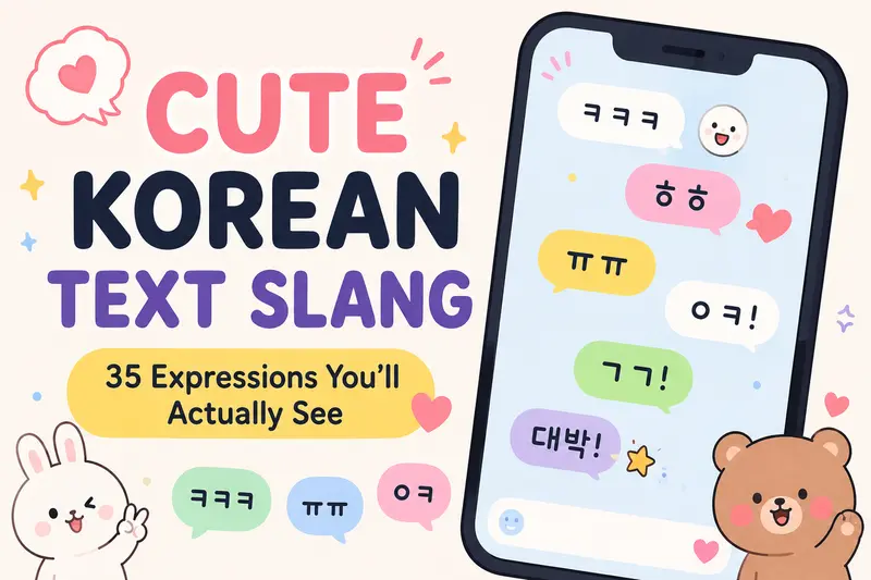 Cute Korean Text Slang: Meanings and Examples