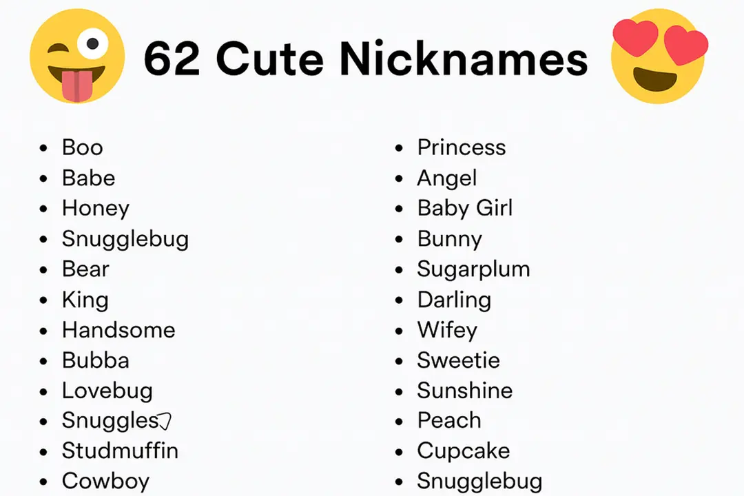 62 Cute Nicknames for Your Boyfriend, Girlfriend