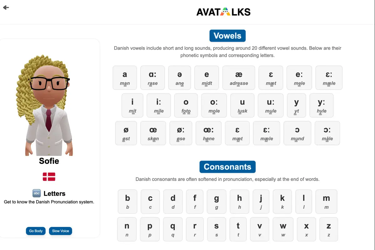 Danish alphabet pronunciation