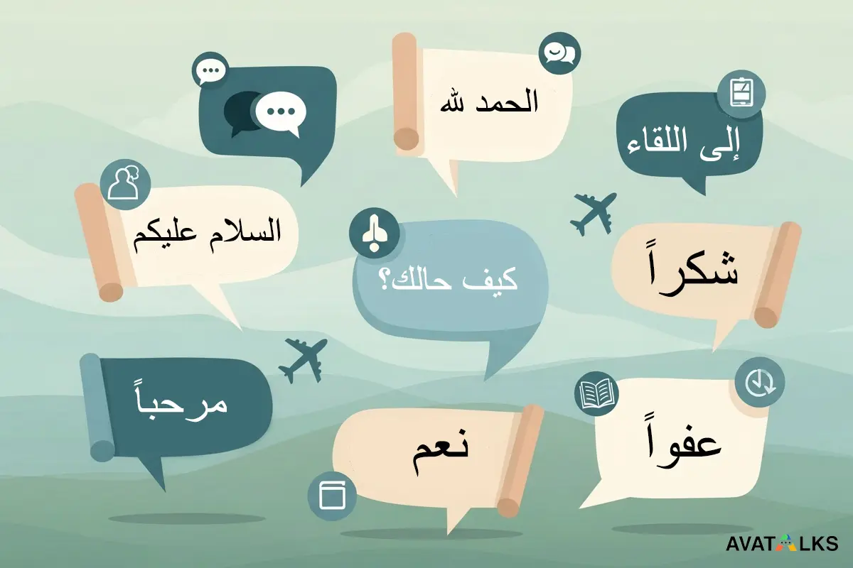 Essential Arabic phrases with pronunciation and meanings