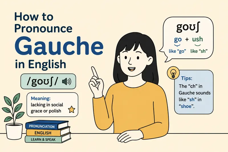 How to Pronounce Gauche in English