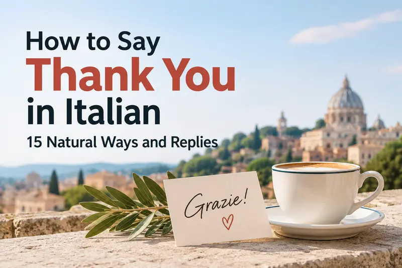 How to Say Thank You in Italian: 15 Natural Ways and Replies
