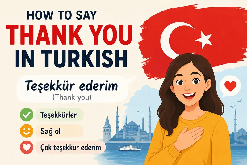 How to say thank you in Turkish with common phrases and replies