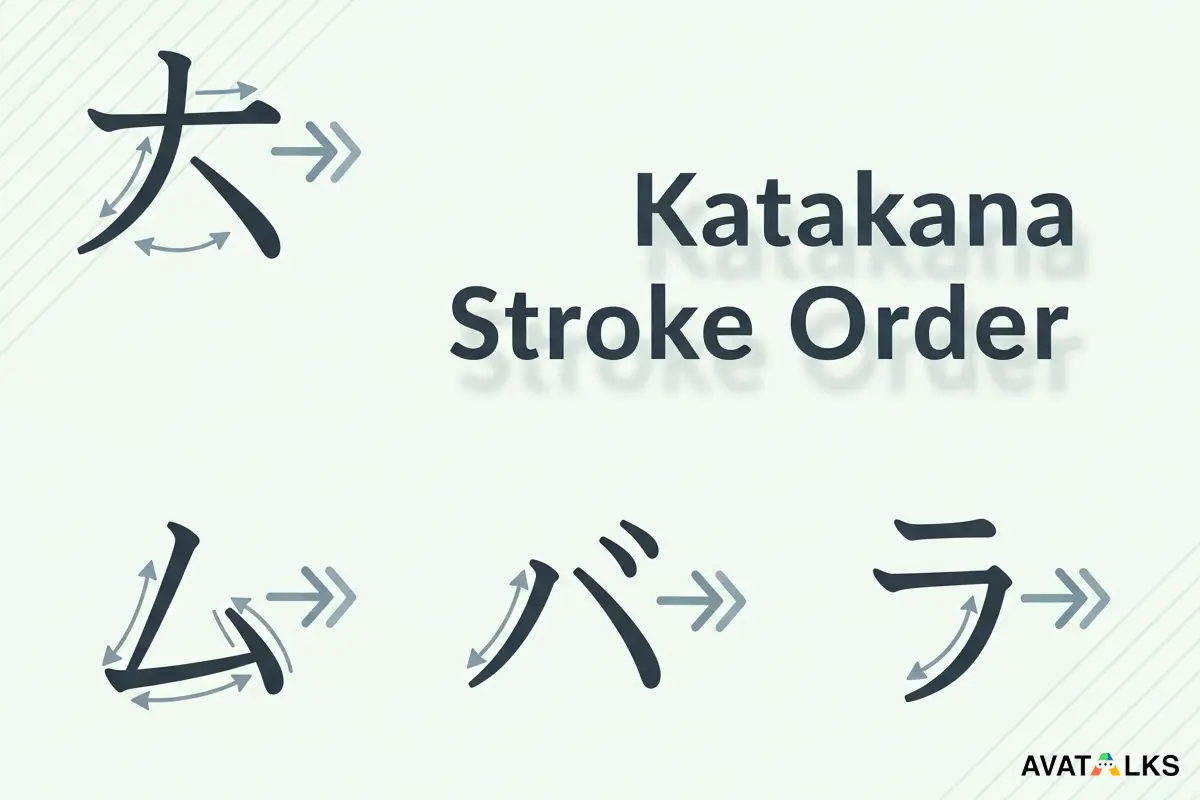 Katakana stroke order