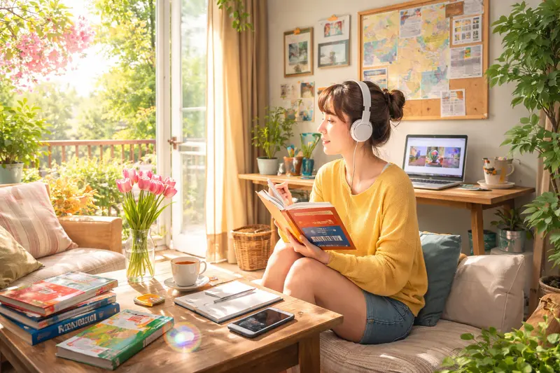 language immersion environment at home during spring break