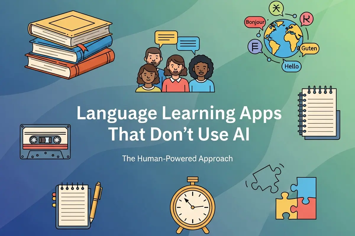 Language learning apps that don't use AI