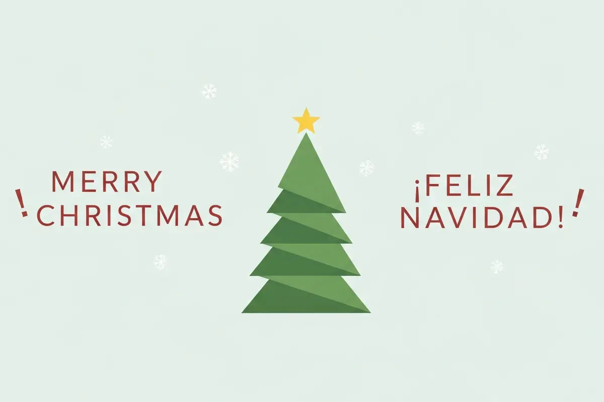 Merry Christmas in Spanish language greeting
