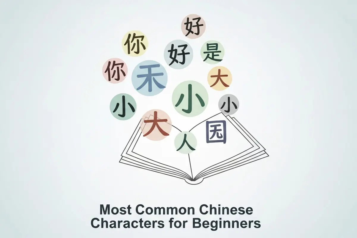 Illustration of basic Chinese characters for beginners