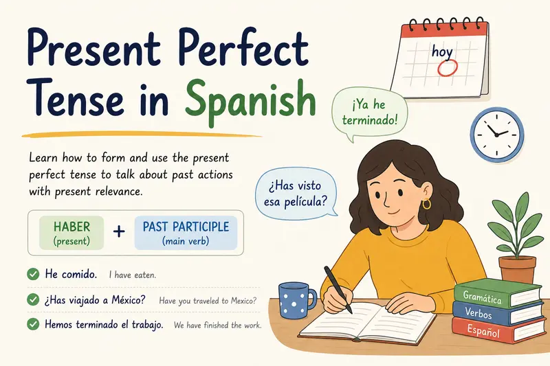 Present Perfect Tense in Spanish: Conjugation, Uses & Examples