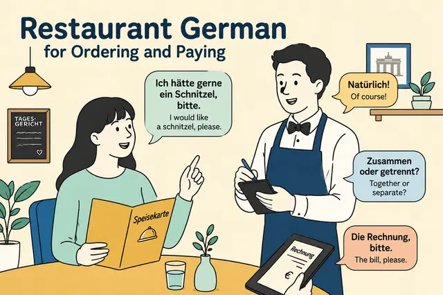 How to Order and Pay at a Restaurant in German