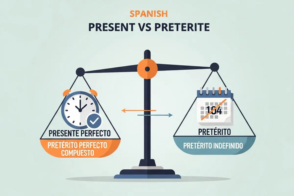Spanish Present Perfect vs Preterite Practice