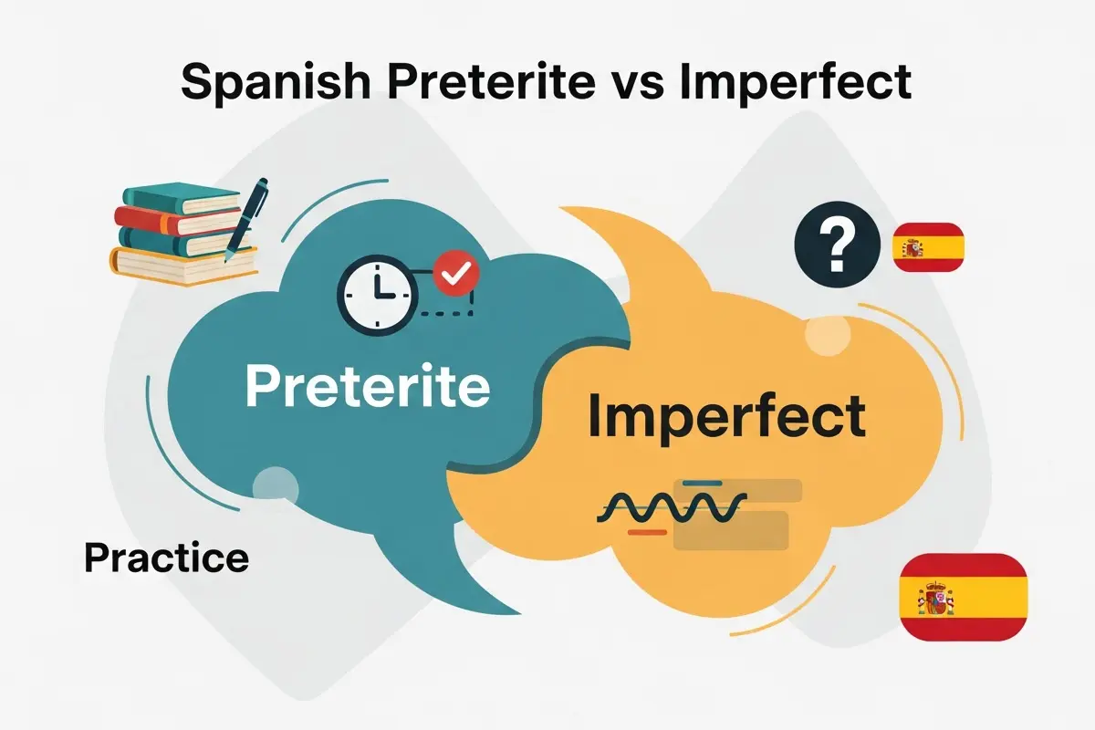 Spanish preterite vs imperfect practice with examples