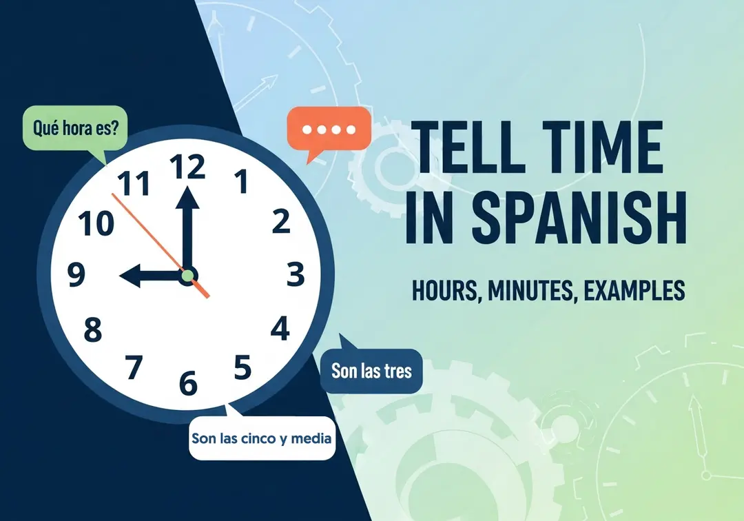 Tell Time in Spanish: Hours, Minutes, Examples