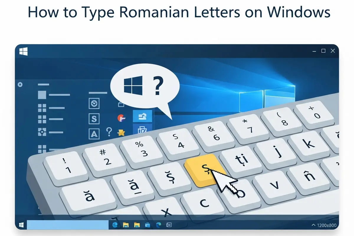 How to type Romanian letters on Windows