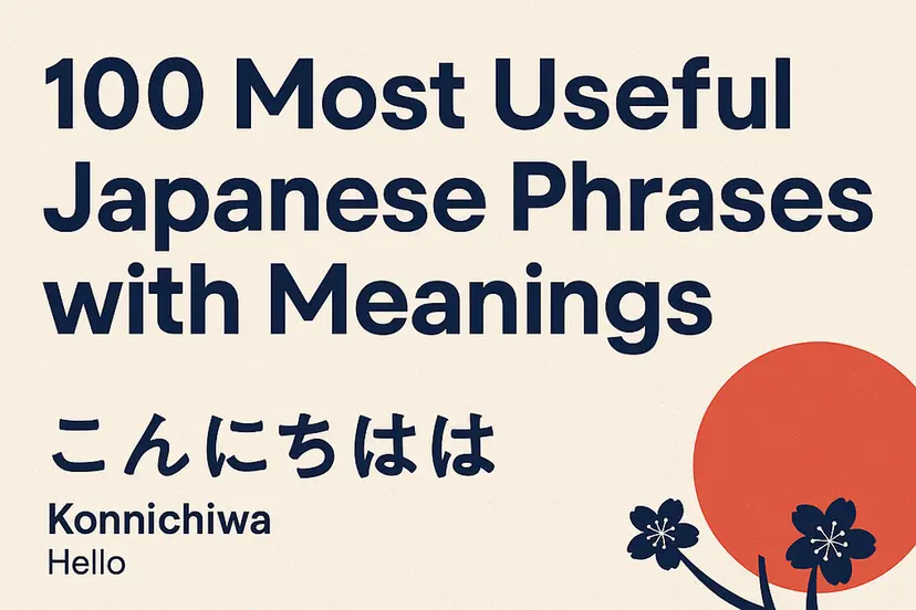 100 Most Useful Japanese Phrases with Meanings
