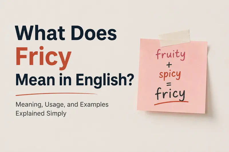 What Does Fricy Mean in English?