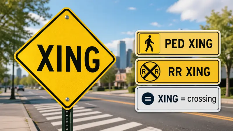 What does XING mean on the road